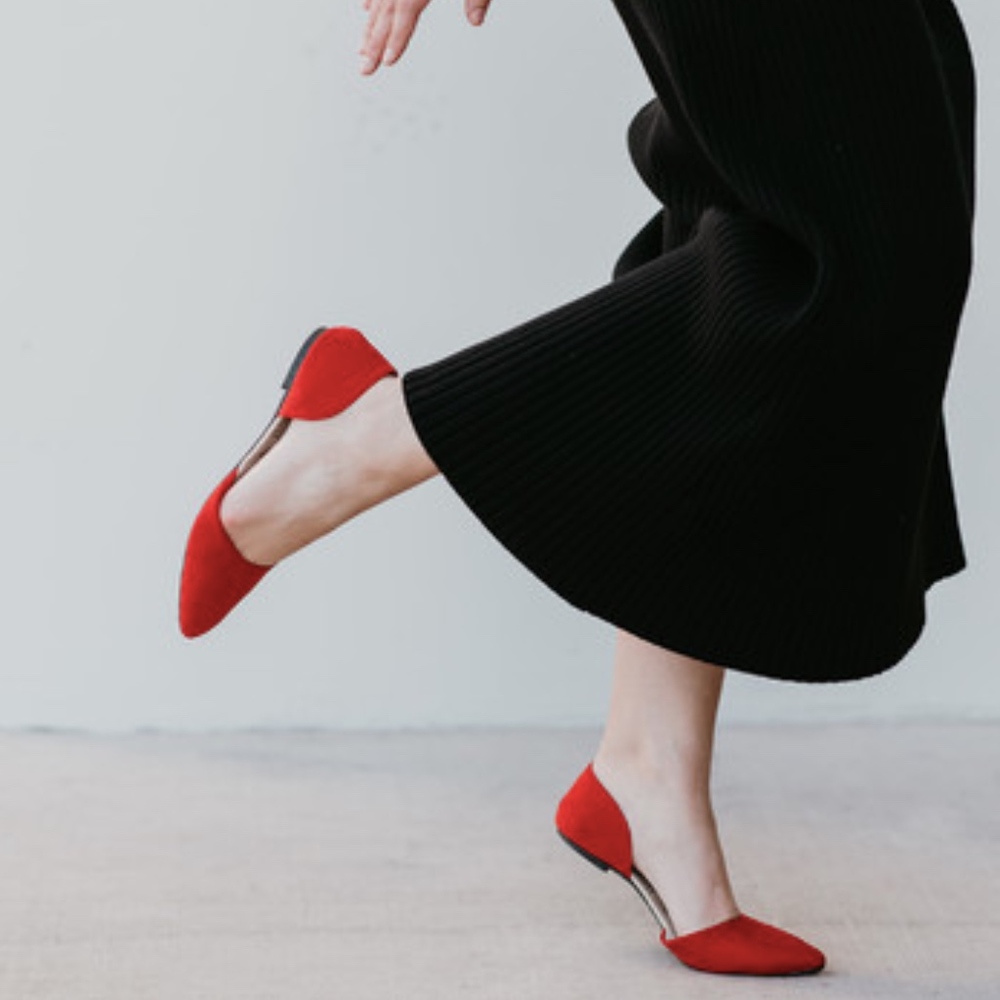 Vixen-Red Rollasole Foldable Flats Shoes - Picture 3 of 3